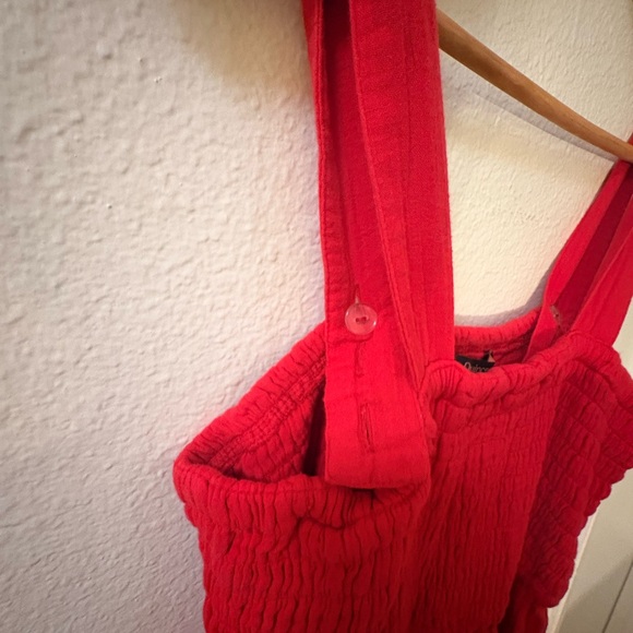 Quince Bold Red Textured Top - Picture 3 of 4